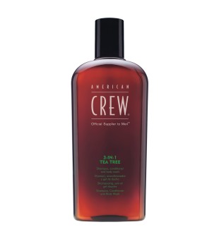 American Crew 3w1 Szampon, odżywka i żel do kąpieli z Olejkiem z Drzewa Herbacianego, 250 ml | voltshop.pl