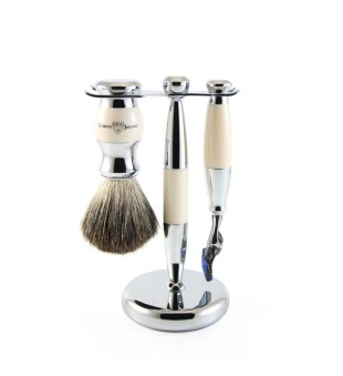 Edwin Jagger S21M367CRF 3 częściowy Imitation Ivory & Chrome Fusion Zestaw do golenia, 1 szt. | voltshop.pl