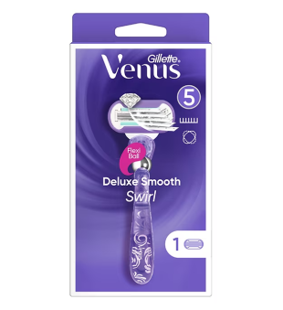 Gillette Maszynka do golenia Venus Deluxe Smooth Swirl dla kobiet, 1 szt | voltshop.pl