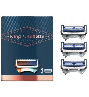 Gillette Ostrza do golenia i krawędziowania King C Głowice do golenia, 3 szt | voltshop.pl