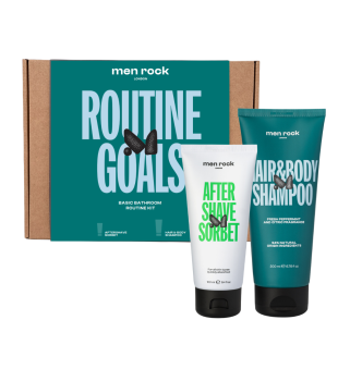 Men Rock ROUTINE GOALS Basic Grooming Routine Kit Zestaw do pielęgnacji włosów i skóry dla mężczyzn, 1 szt. | voltshop.pl